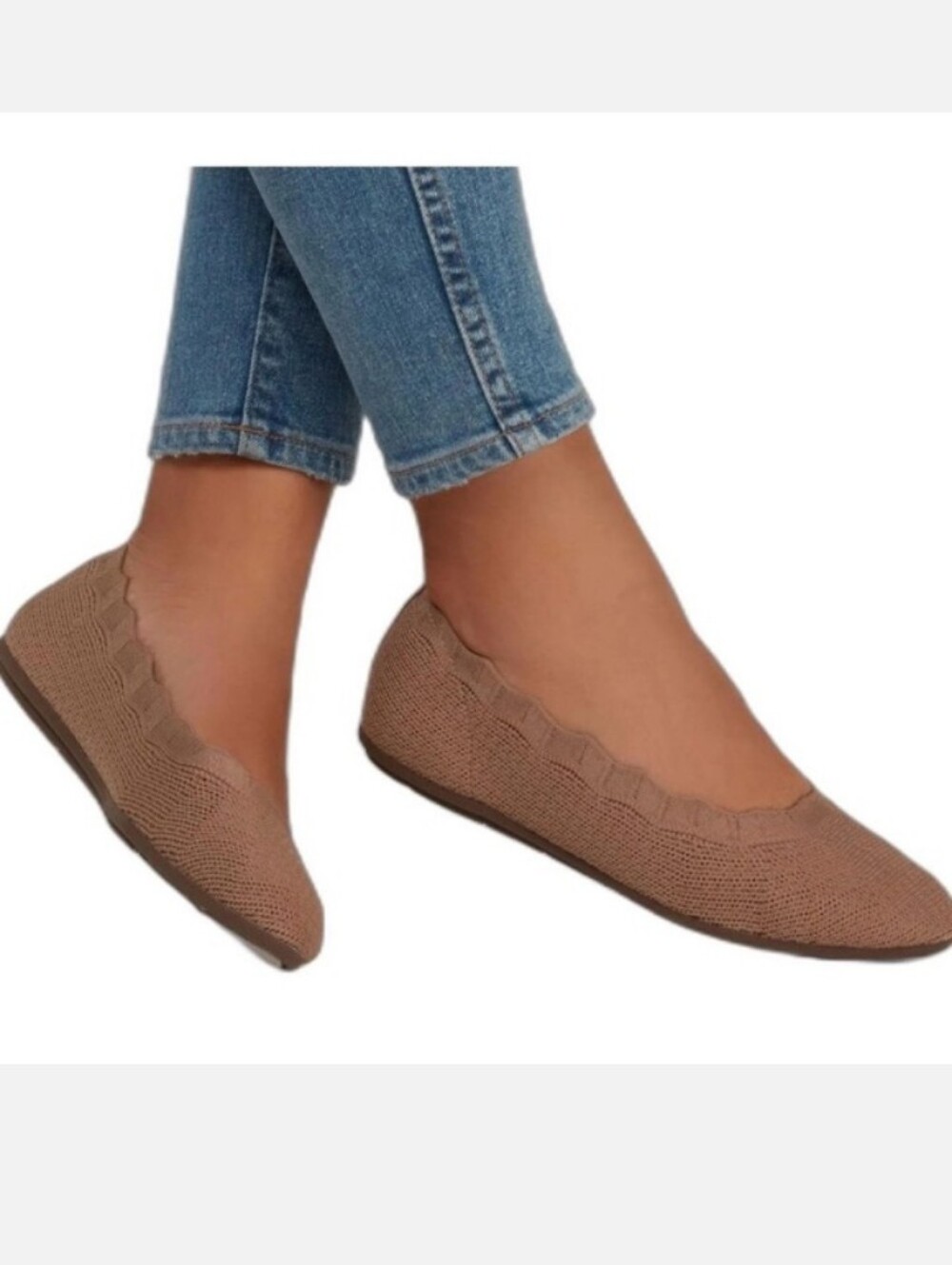 Skechers Cleo 2.0 Love Spell slip-on ballet flats featuring a textured knit